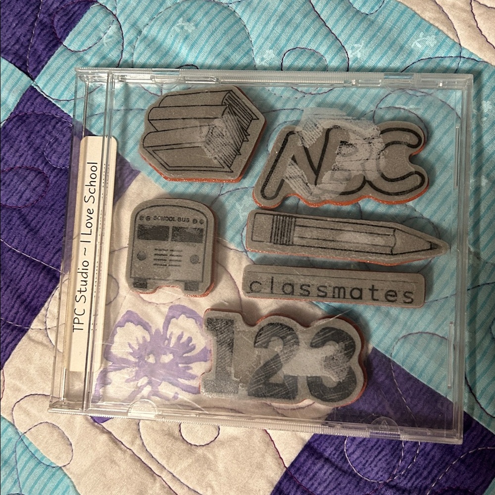 Rubber stamps.